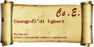 Csongrádi Egbert névjegykártya